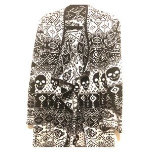 Black/White Skull Cardigan